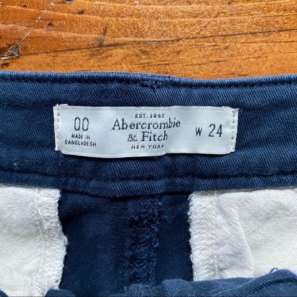 Abercrombie & Fitch Blue Khaki Shorts size 00 24 - Picture 5 of 5
